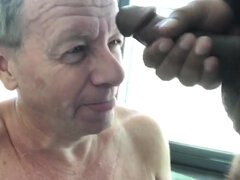 Old Fag Sucks Black Dick