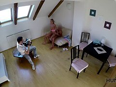 Cash-hungry dude fucks young Czech teen girl for a quickie