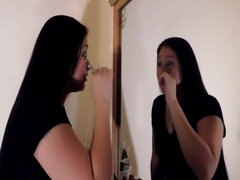 Tied up bondage orgasm+V-log