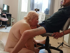 아마추어, 크고 아름다운 여자, 오랄섹스, 입에 사정, 사정 샷, 여자친구, 나이든, 나체의