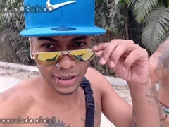 Enthousiasteling, Strand, Braziliaans, Europees, Tatoeage, Trio