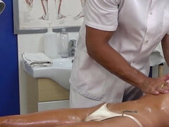 Erotic Massage Ends in Passionate Oiled Fuck for Stunning Latina with Big Boobs and Ass Creampied