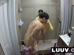 Amateur Teen Couple Shower Together - Real Homemade Russian Webcam Sex