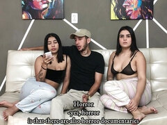 18 jaar, Grote kont, Pijpbeurt, Latijnse vrouw, Rijden, Spaans, Tiener, Trio