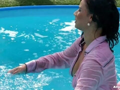 Nahka, Ulkona, Satiini, Sukkahousu, Märkä