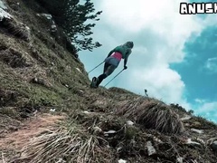 Tattooed Goth Girl Fucks Hard Outdoor Hiking Cumshot Facial