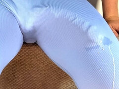 Monster Cock Cumshot in Tight Leggings