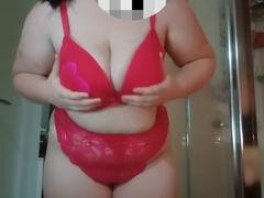 Z odbytu do ust, Piękne grube kobiety, Duży tyłek, Bielizna, Solo