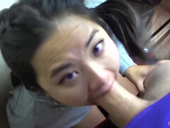 Ázsiai, Cumizás, Pénisz, Túlzott, Felpeckelve, Nagylány, Fajok közötti, Begyek