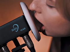 ASMR Macro Ear Licking Closed Mouth Sounds with Elsa