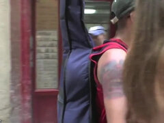 Jenny Gets Naked in Barcelona - Public Nudity