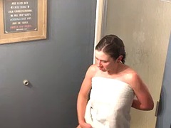 Friends wife on hidden camera in the shower