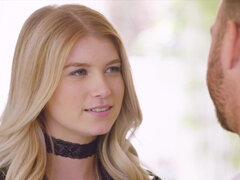 Blonde, Sucer une bite, Petit ami, Tir de sperme, Mignonne, Faciale, Énorme, Suçant