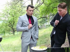 흑갈색 머리, 유럽인, 소프트코어, 쓰리섬