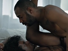 Black gay anal fucks bbc guy in the asshole doggy style