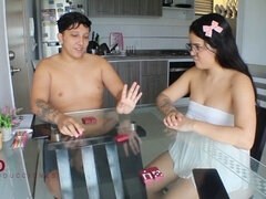 Brother fucks step sister hard, kissing, lost