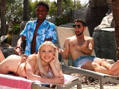 18, デカ尻, フェラチオ, バック, 毛深い, 自然山雀, アウトドア, ティーン