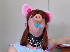 Degraded BDSM slave eats her doms ass