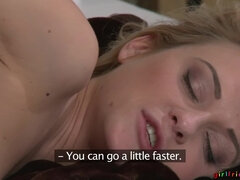 Cristal Caitlin and Daphne Angel having lesbian sex in bed