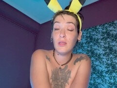 Pikachu cosplay leads to moaning girl satisfying herself