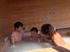 Hot spring bath in hotel