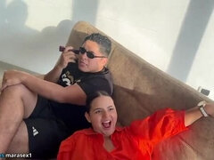 Blind Man's Stepdaughter Fucked Hard in Hindi - Cum Shot on His Face by MaRaSexx