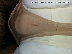 G-string gusset fuck and cum inside