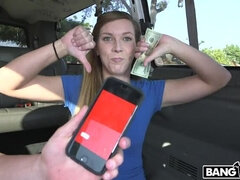 오랄섹스, 흑갈색 머리, 버스, 사정 샷, 얼굴에, 핸드잡, 하드코어, Hd