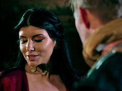 Bella grossa formosa, Tette grandi, Brunetta, Tette naturali, Olio, Terzetto, Giochi con tette