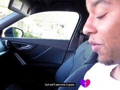 Amatör, Avsugning, Bil, Nederländsk, Europeisk, Utomhus, Tuttar