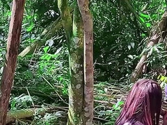 Girl Skips Class on School Trip to Suck Teacher in the Forest