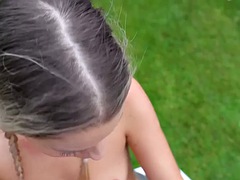 Gehörnter ehemann, Hardcore, Im freien, Pov, Rasiert, Tätowierung, Titten, Ehefrau