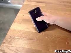 Big booty cougar helps her step-son out