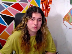 Velké péro, Latinské, Shemale, Sólo