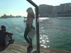 Culo, Spiaggia, Venire in bocca, Schizzo di sborra, Tette naturali, Punto di vista pov, Rasata, Tette