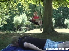 18 jahre, Stellung 69, Leie, Blasen, Kitzler, Nahaufnahme, Spermaladung, Im freien