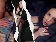 Amatör, Stora tuttar, Brunett, Par, Milf, Röker, Stockings, Tatuering