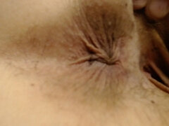 Sweet Closeup Hairy Winkling Tight Brown Little Asshole