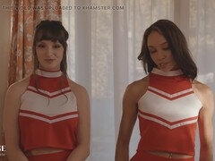 Delphine captures steamy cheerleader threesome starring Lexi Luna, Alexis Tae, and Johnny Goodluck