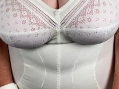 Mrs Mature Big Natural Tits Granny Strips Nylon Stockings After Church