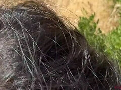 Amatör, Stor stjärt, Avsugning, Bystig, Sperma shot, Naken, Utomhus, Pov