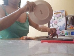 Ženska, Prstni, Domaci pornič, Kuhinja, Samozadovoljevanje, Naravne joške, Muco, Solo