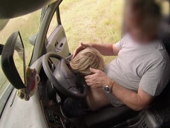 Lindsey Cruz gives head and gets properly fucked in the car