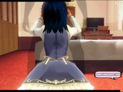 3 dimensionaal, Aziatisch, Bruinharig, Japaans, Schoolmeisje