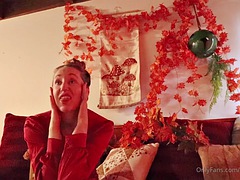 Rose Kelly with her mouth full