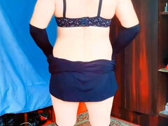 I Am a Boy Sexy Pink Ass Short Mini Skirt Big Butt Sissy Shemale Big Ass Booty Lady Boy Tranny T