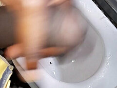 Africain, Amateur, Salle de bains, Masturbation, Pisser, Solo