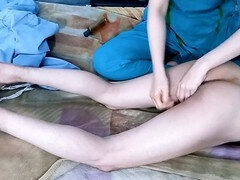 Painful finger play in stepbrother's back door and gonzo action with stepsister at home