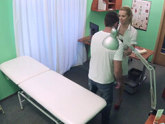 Cum hungry nurse fucks hung patient