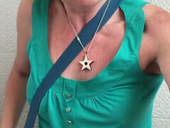 Huge Piss in Public Toilets From Rachel Wriggler, the Blue Eyed Beauty with Big Retro Bush